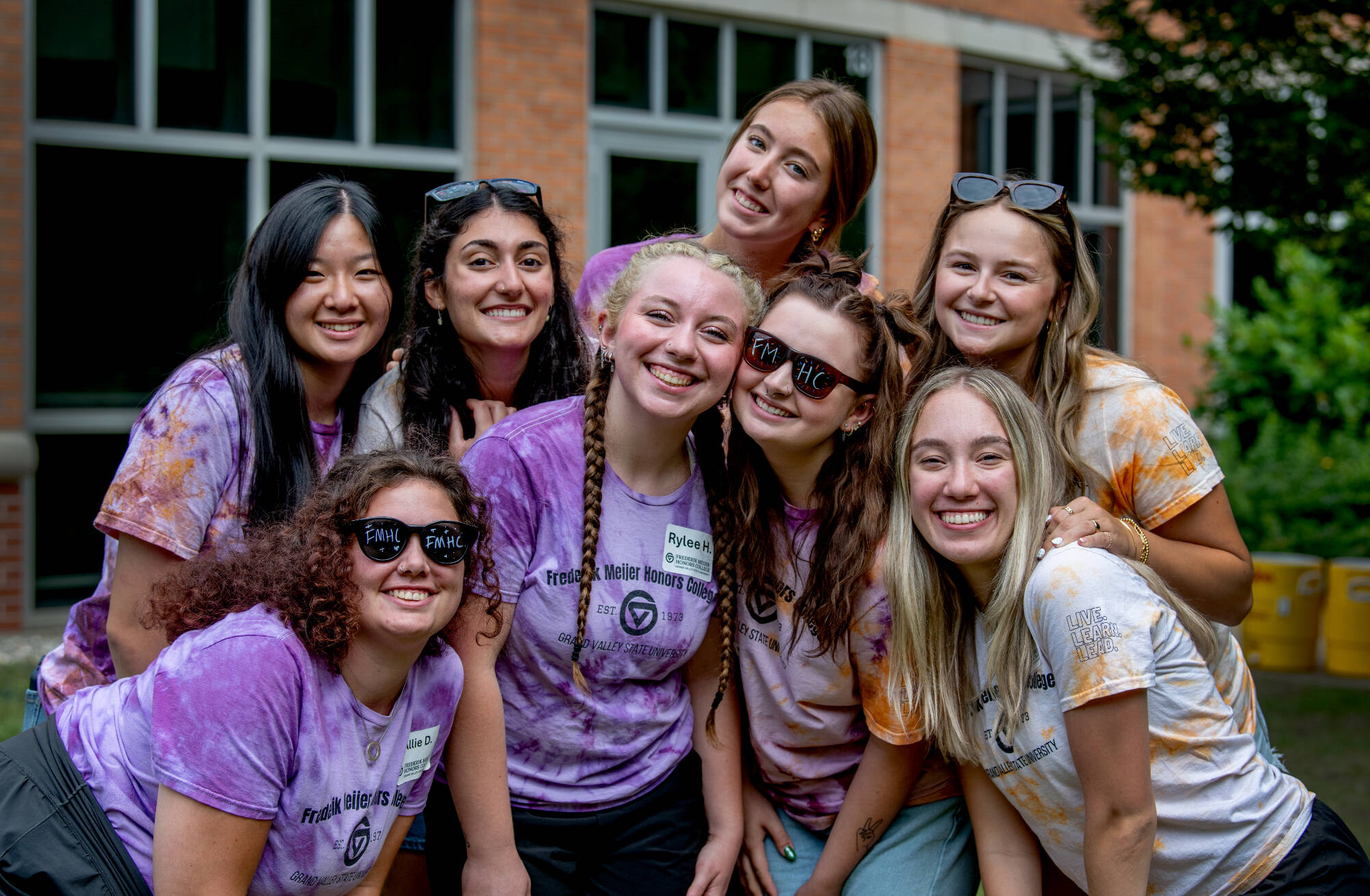 Group of honors student smiling at camera
